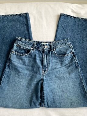 Madewell | Curvy High Rise Superwide-Leg Jeans Medium Wash | Size 29